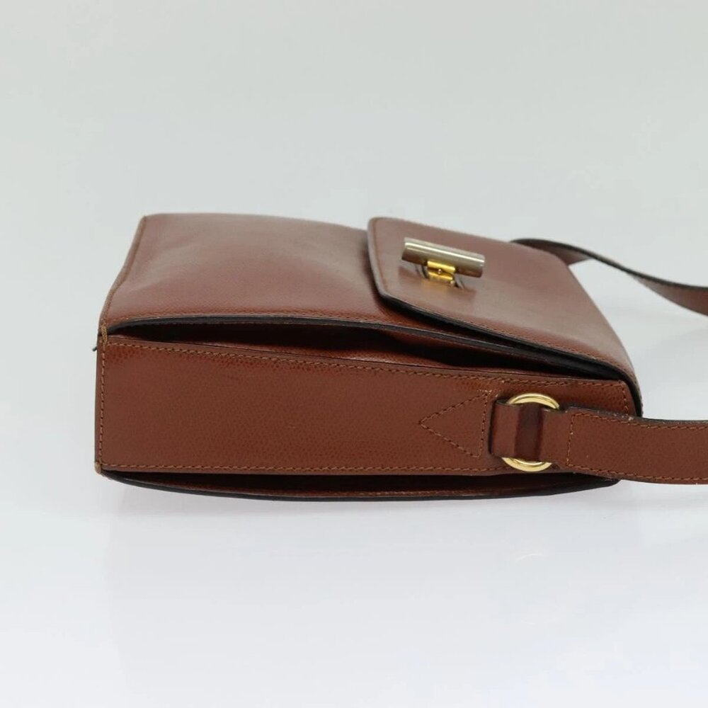 CELINE Shoulder Bag Leather Brown Auth KD516 - Picture 4 of 16
